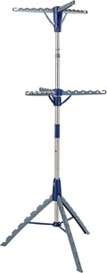 2-Tier Collapsible Tripod Drying Rack - Space-Saving Foldable Clothes