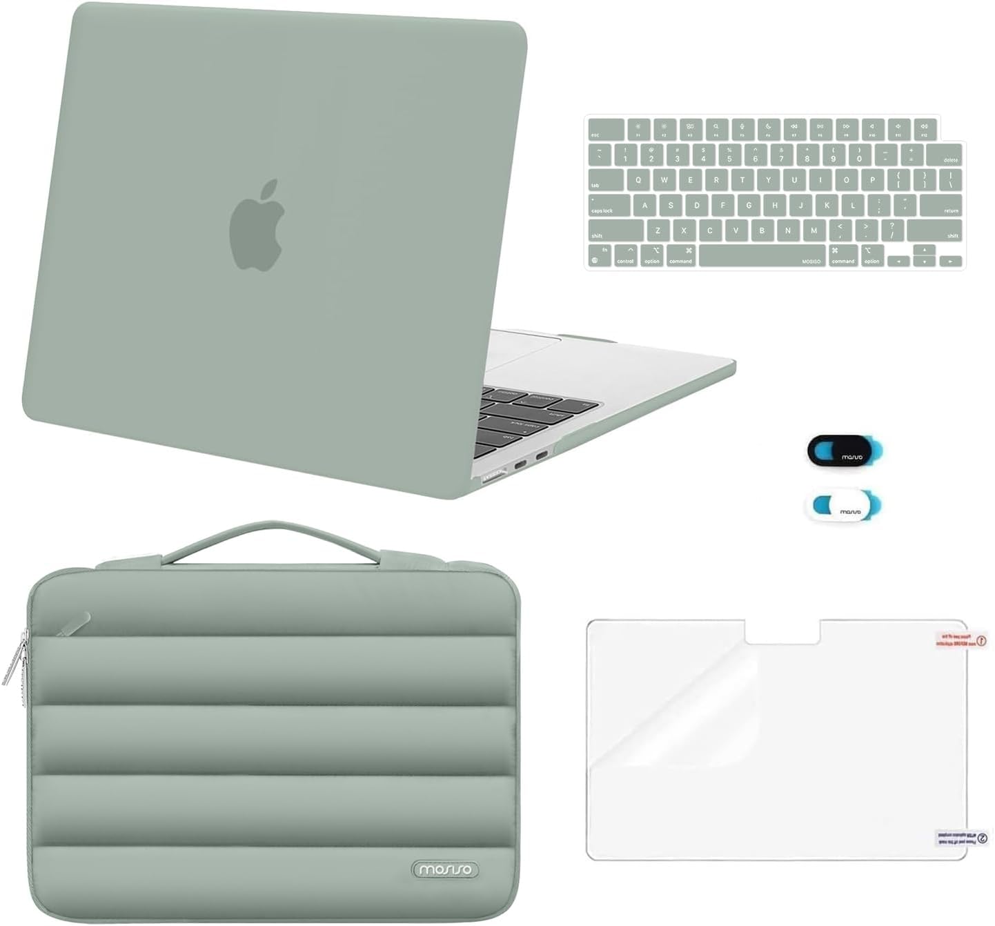 MOSISO MacBook Air 13 inch Case with Accessories in Antique Green