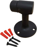 QCAA Solid Brass Door Stop 3ft Matte Black 4 Pack - Durable Home