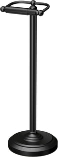 Freestanding Toilet Paper Holder 22 in Matte Black - Stable, Drill