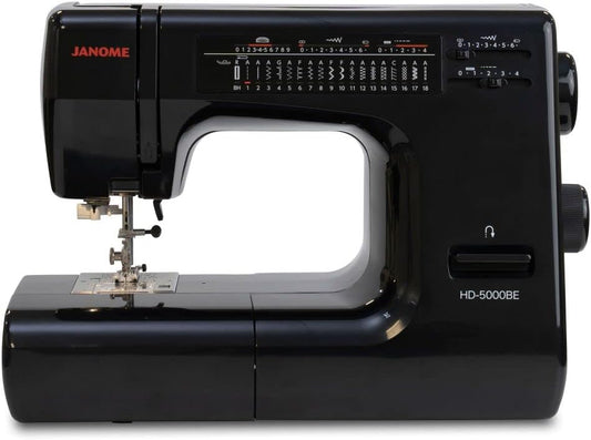 Janome HD5000 Black Edition: Heavy Duty Sewing Machine + Bonus Quilt Kit