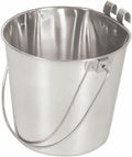 9 Quart Stainless Steel Bucket with Dual Hook for Pet Care