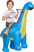 Inflatable Dinosaur Costume Riding Diplodocus T Rex for Kids - Funny