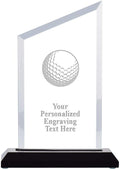 Crown Awards Personalized Acrylic Trophy 6 in Engraved Incline Slant