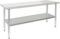 HARDURA Stainless Steel Table 30x72 in - Heavy Duty Prep Table