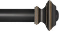 Ivilon Window Treatment Curtain Rod 28 to 48 in - Antique Black