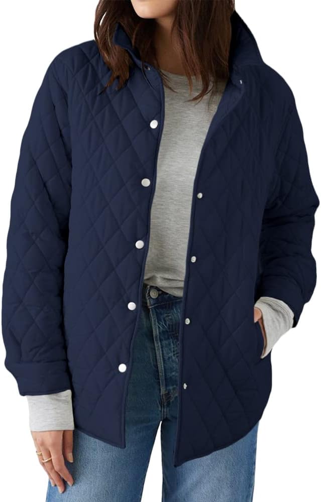 Grlasen Womens Lightweight Quilted Jacket for Fall and Winter