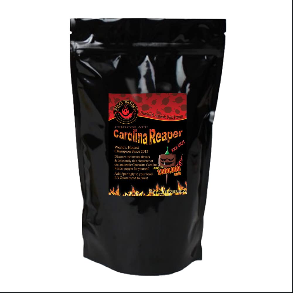 Chocolate Carolina Reaper Pepper Flakes - Extremely Hot Flavor