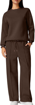 AirCotton 2 Piece Sweatsuit Set - Cozy Wide Leg Tracksuit