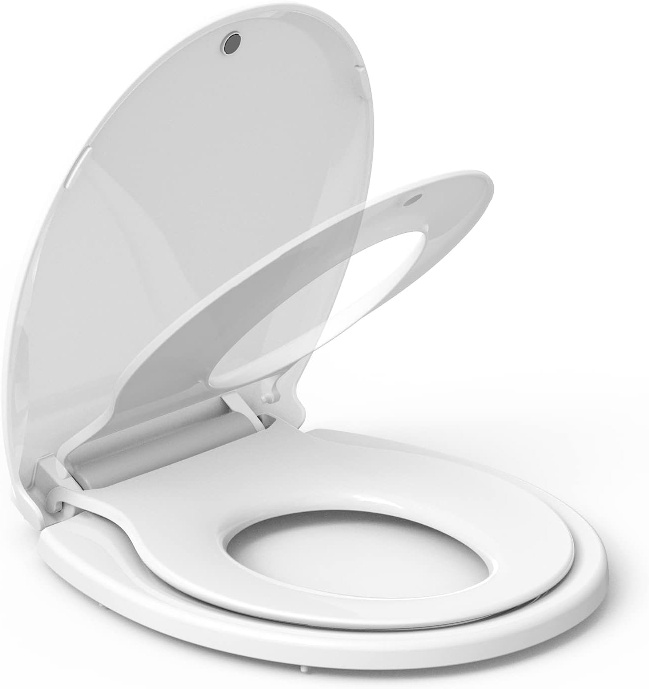 Toilet Seat With Built-In Toddler Seat for Family Bathrooms