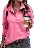 SHEWIN Women's Casual Stand Neck Sweatshirt - Lightweight Comfort Size