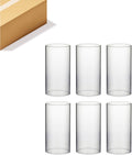WGVI Hurricane Candle Holder Sleeve Wide 3.5in x 8in - Clear Glass