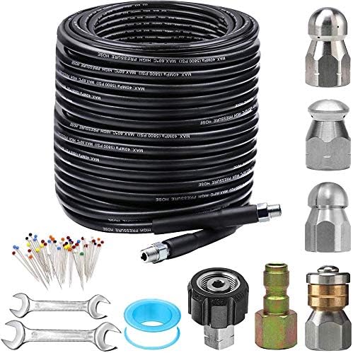Sewer Jetter Kit for Pressure Washer 150FT, 5800PSI Performance