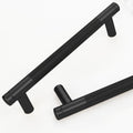 5 in Black Knurled Cabinet Handles 12 Pack - Oxidation Diamond Finish