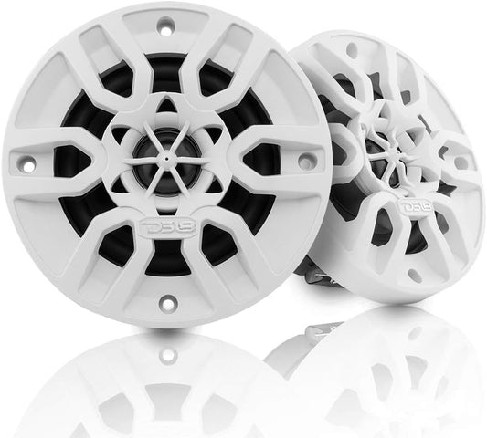 DS18 White Marine Speakers - 150W Max Power, All-Weather 4 2-Way Speakers - Ideal for UTV, ATV & Jeeps!