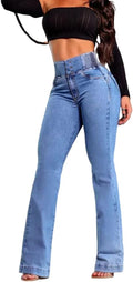 High Waisted Stretchy Bootcut Jeans for Women - Chic Fit