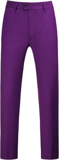 MOGU Mens Front Flat Casual Dress Pants Slim Fit (Style L3SZ)