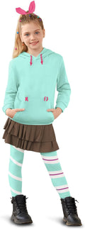 Girls Halloween Mint Green Hoodie and Skirt 5-Piece Set - Cute Cosplay