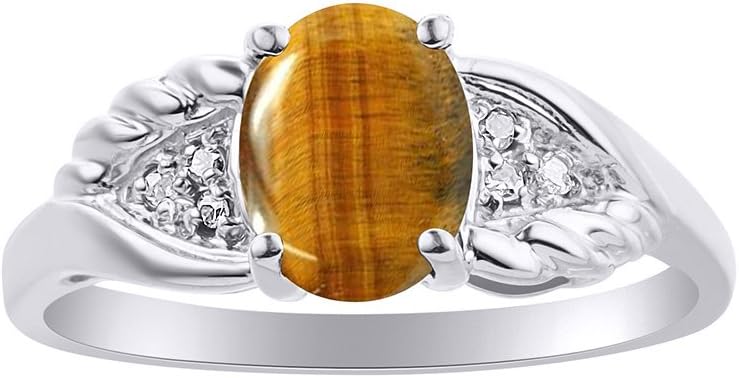 Rylos Women's 14K Gold Gemstone & Diamond Birthstone Rings