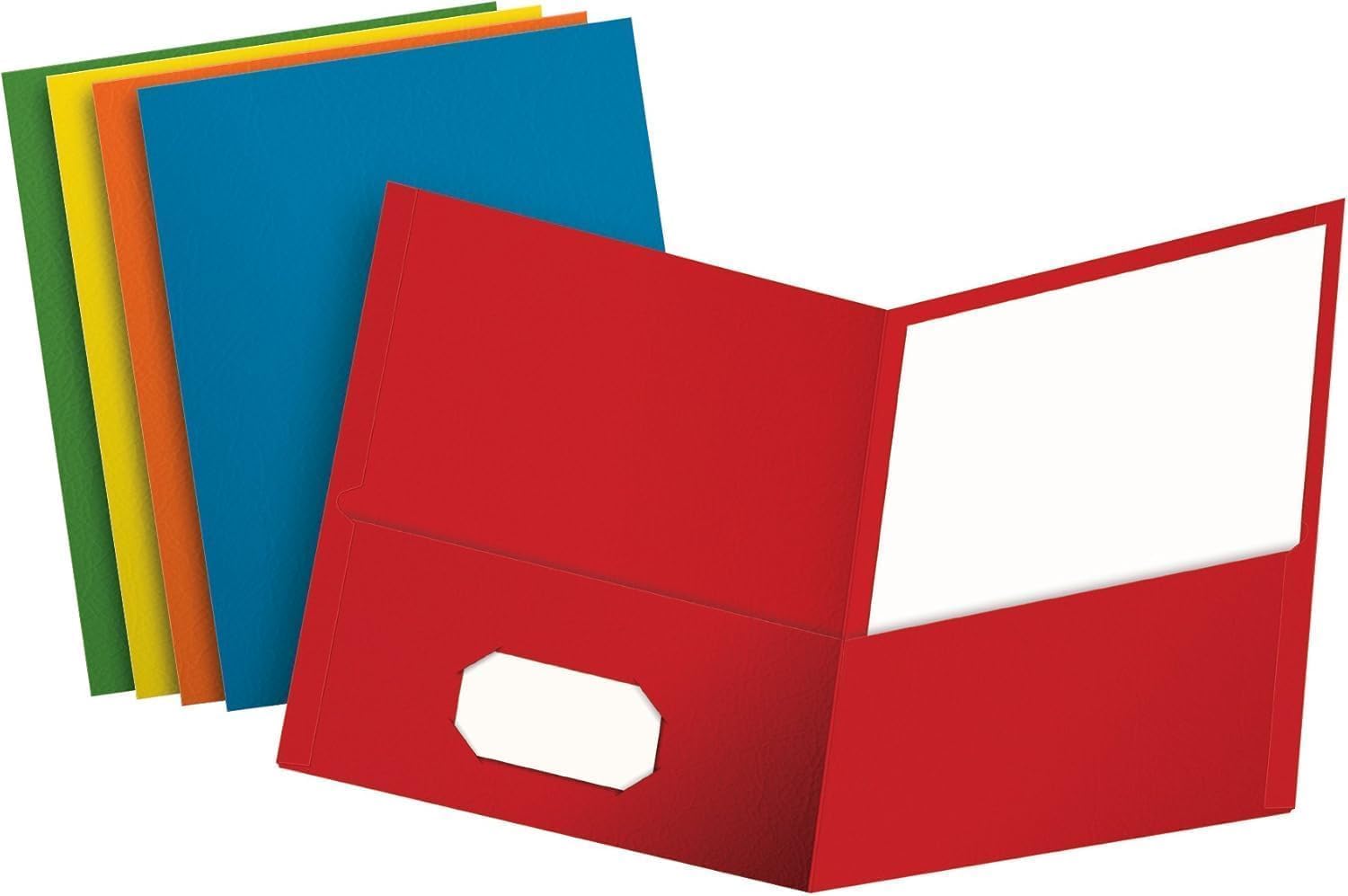 Oxford Two Pocket Folders for School, Office, and Home Use