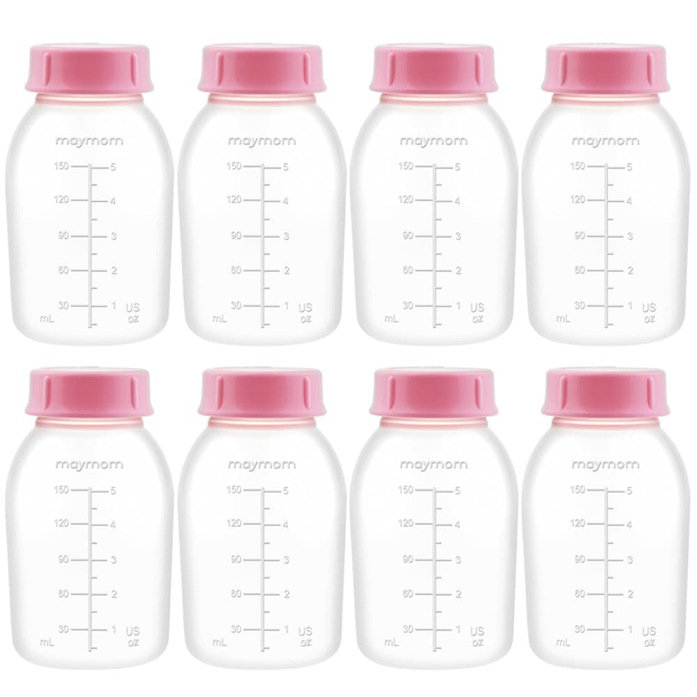 Maymom Breast Pump Bottle Set - Compatible with Multiple Pump Brands