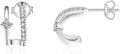 IMOLOVE Huggie Ear Cuffs with Moissanite - Hypoallergenic Style