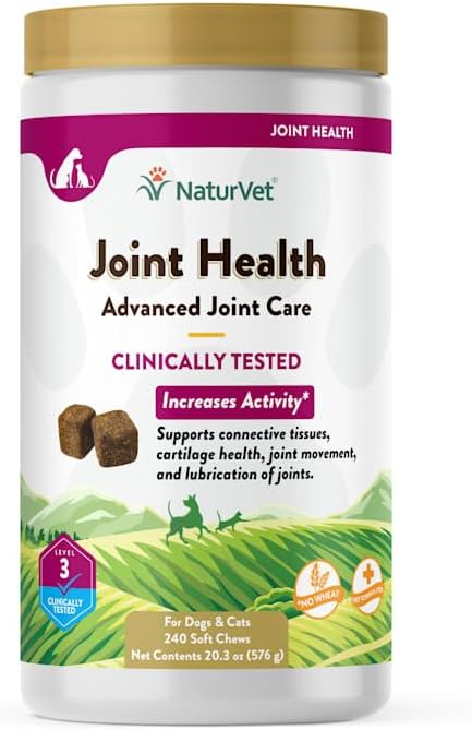NaturVet Joint Health Level 3 Dog Soft Chews for Active Dogs