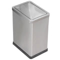 2.6 Gallon Small Office Bathroom Trash Can with Swing Lid - Slim Metal