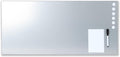 Magnetic Bulletin Board 30 x 14 in - Sleek Steelmaster Organizer