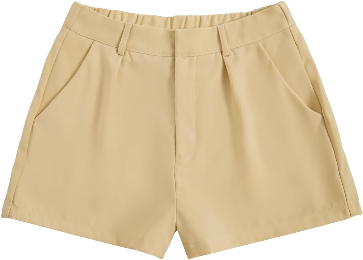 Elegant Plaid High Waisted Mini Shorts for Work and Casual Wear