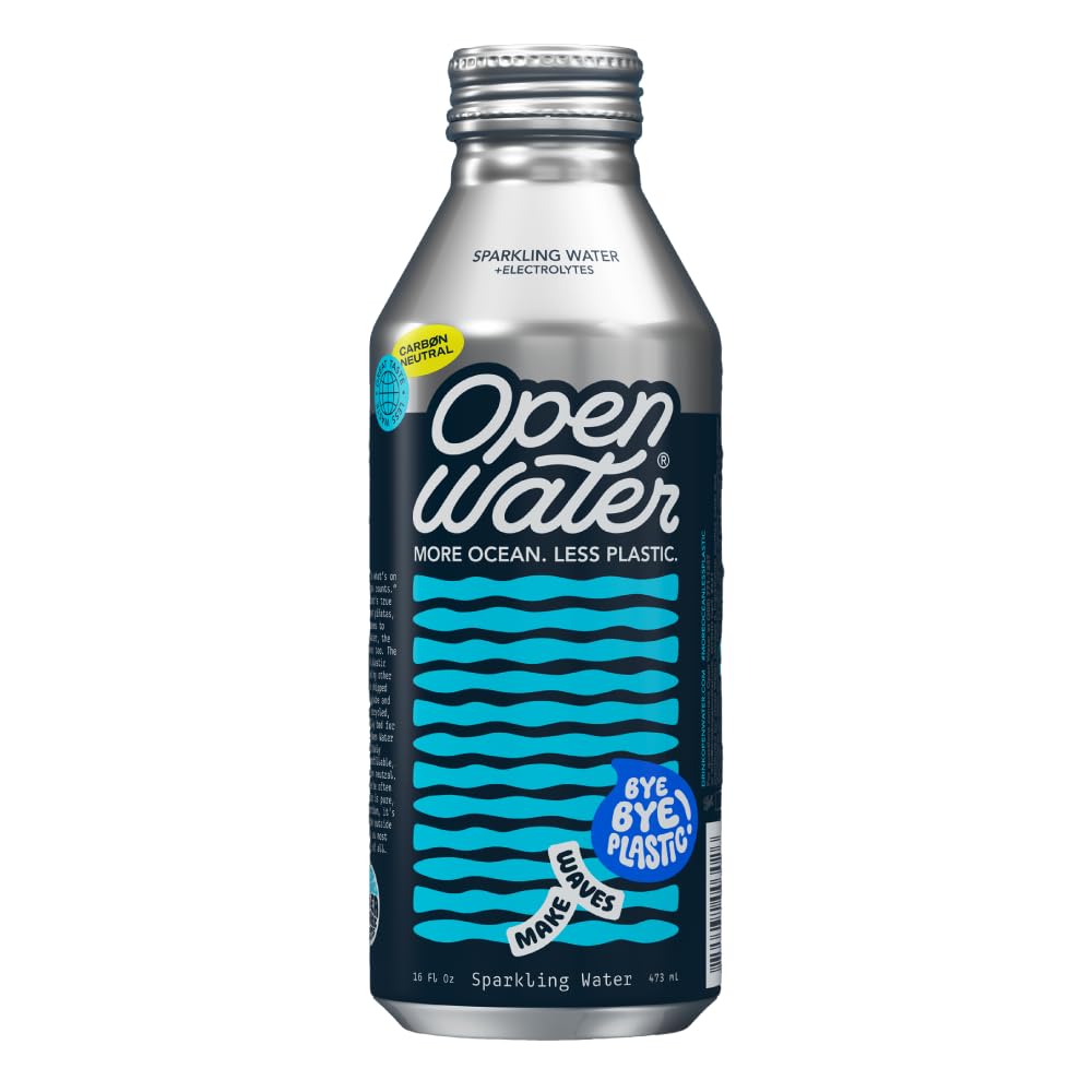 Open Water Sparkling 16oz Bottles - Eco-Friendly Aluminum Water