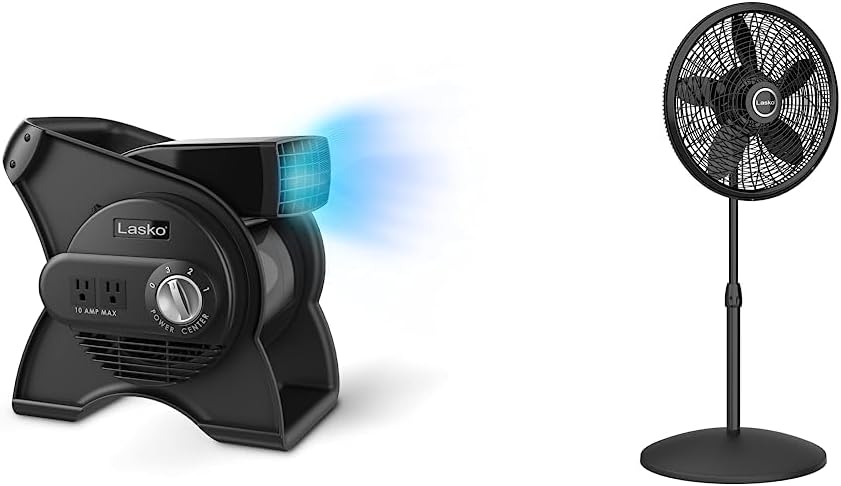 High Velocity Pivoting Utility Blower Fan and Oscillating Pedestal Fan