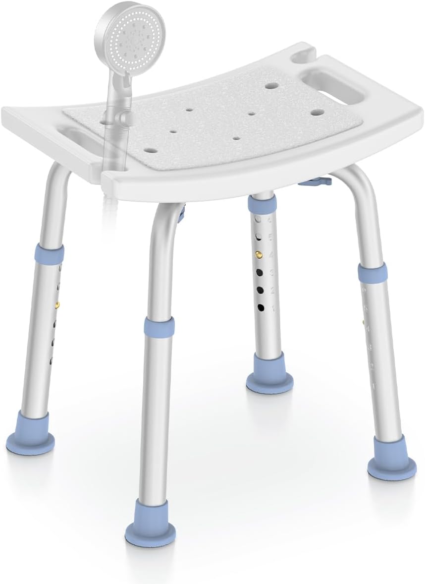 DELOG Height-Adjustable Shower Chair - Comfort & Stability! 