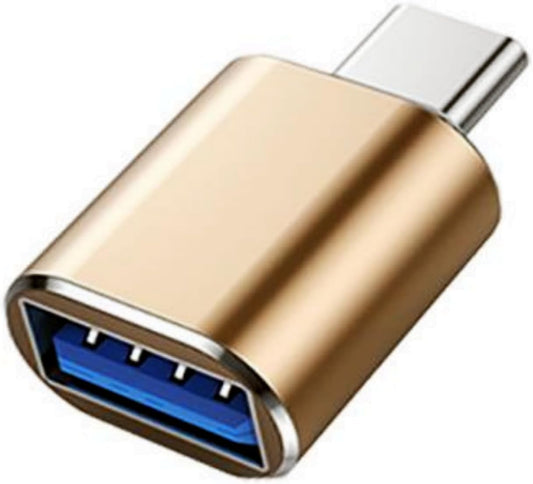 3-Pack Golden OTG USB C to USB 3.0 Adapter