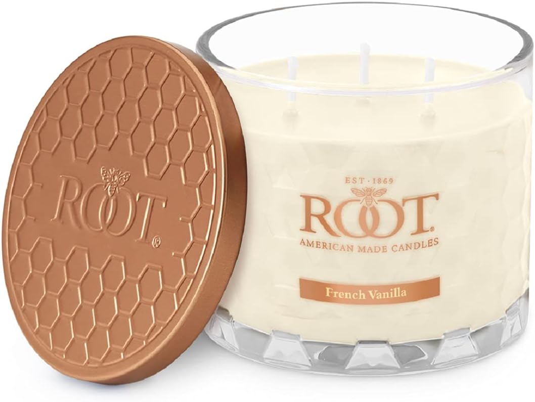 Root Candles Premium Handcrafted Beeswax Blend 3-Wick Candle