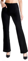 Yogipace Belt Loops Flare Yoga Dress Pants - Stretchy Workwear