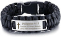 Stainless Steel Bible Verse Bracelet for Strength