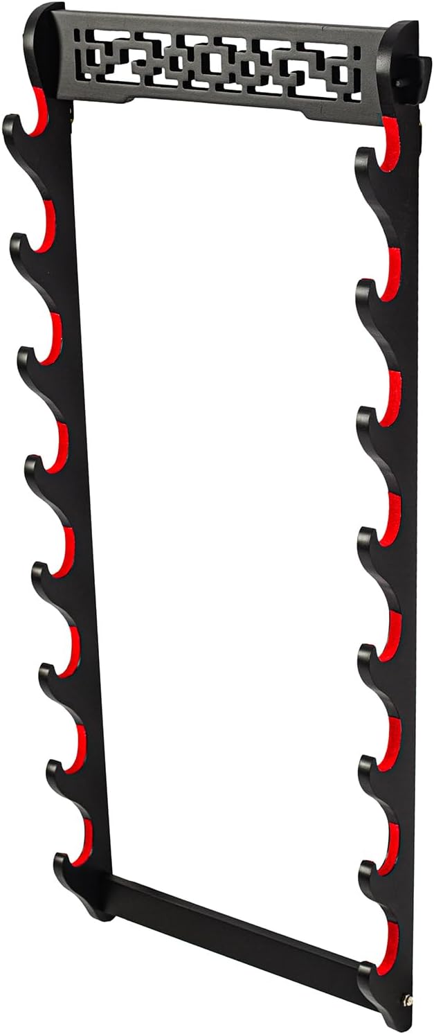 Sword Holder Wall Mount Velvet Padded Display for Samurai Swords