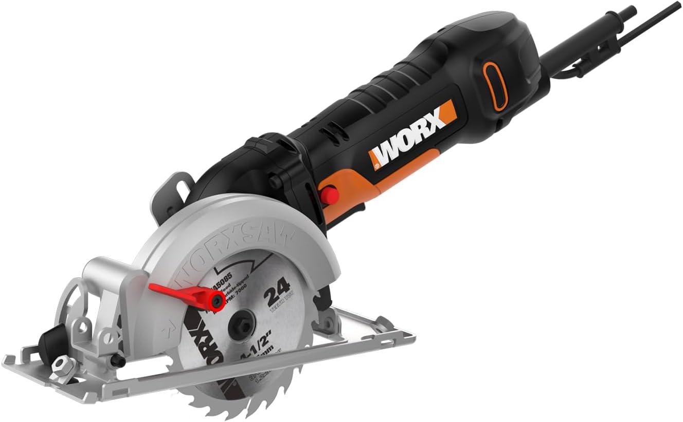 Worx WX439L 4.5 Amp Compact Circular Saw for Precision Cuts