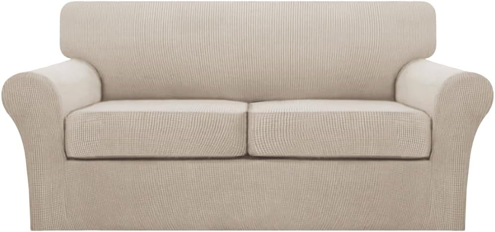 Turquoize 3 Piece Sofa Covers for 2 Cushion Couch Sofa Slipcover