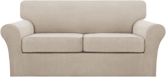 Turquoize 3 Piece Sofa Covers for 2 Cushion Couch Sofa Slipcover