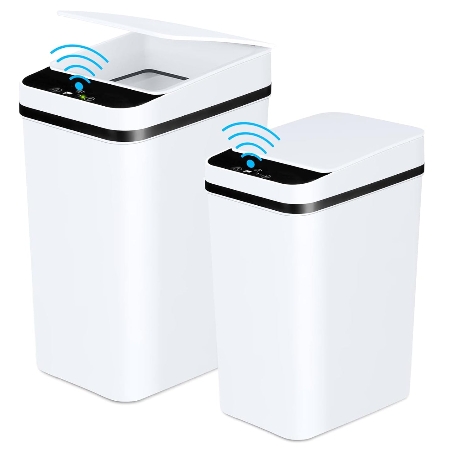 Touchless Automatic Motion Sensor Bathroom Trash Cans 2 Pack