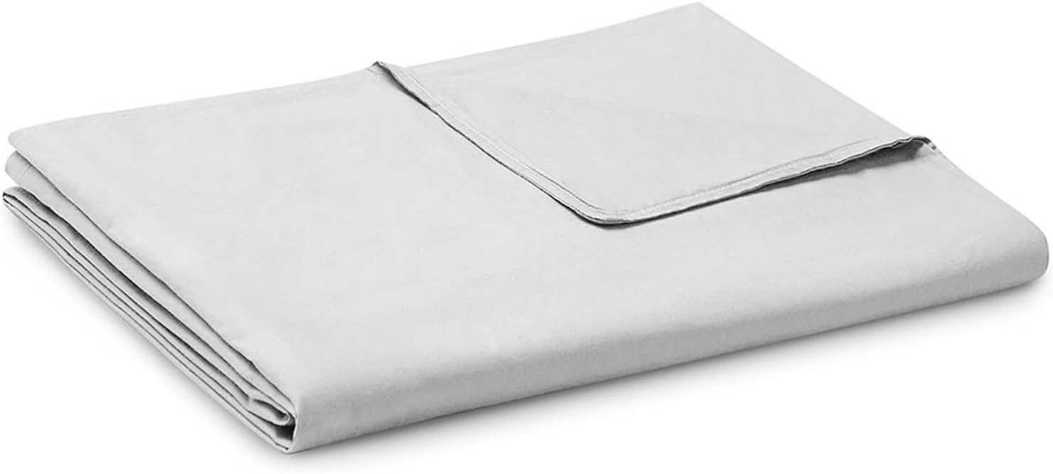 YnM Exclusive Cotton Duvet Cover for Weighted Blankets - Light Grey