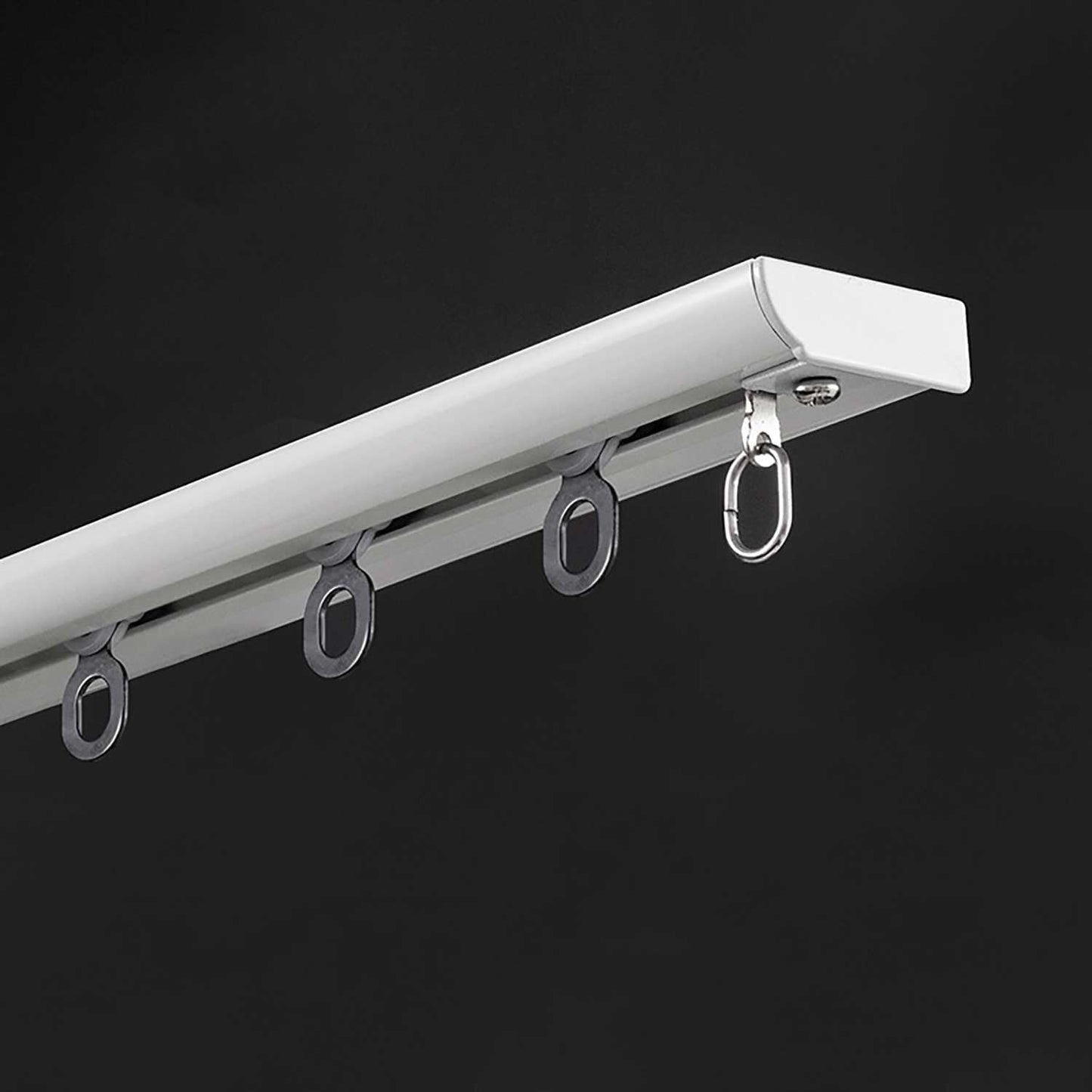 Lightweight Aluminum Curtain Track - Easy Room Divider - 17.1ft White