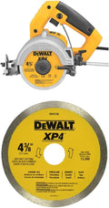 DEWALT DWC860W 4-3/8-in Wet/Dry Masonry Saw - Compact Power for Tile