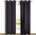 Blackout Curtains 80 in Long 2 Panels Greyish Purple - Full Light