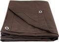 20 ft x 20 ft Dark Brown 12oz Canvas Tarp - Heavy Duty Protection
