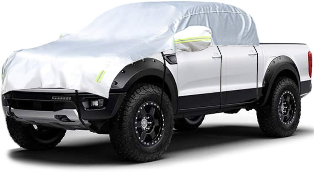 Half Car Cover for Pickup - All Weather Protection Outdoor Indoor