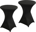 2Pack Black Spandex Table Covers - Perfect for Events!