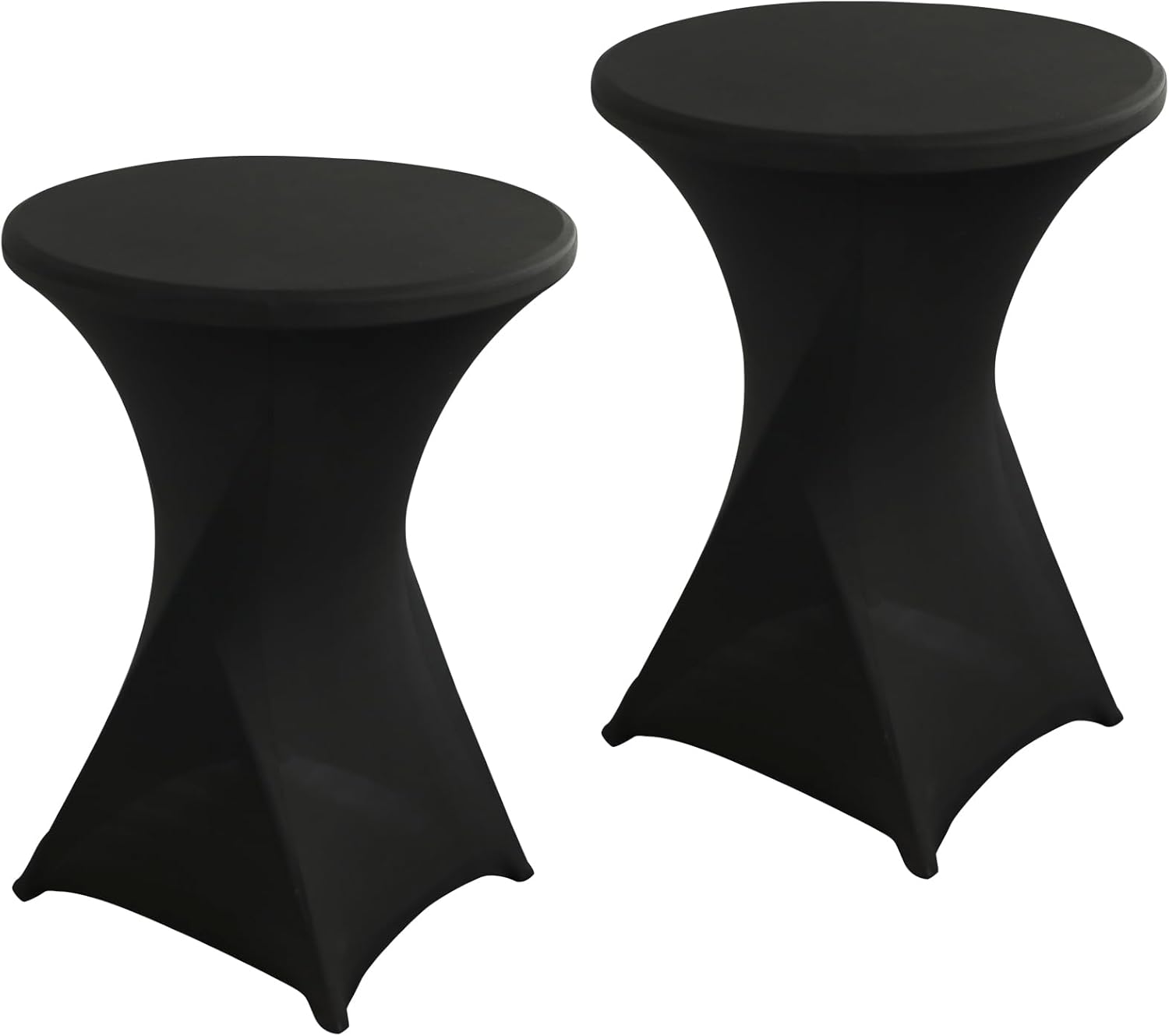 2Pack Black Spandex Table Covers - Perfect for Events!